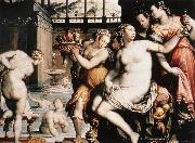ZUCCHI  Jacopo The Toilet of Bathsheba after 1573 Spain oil painting artist
